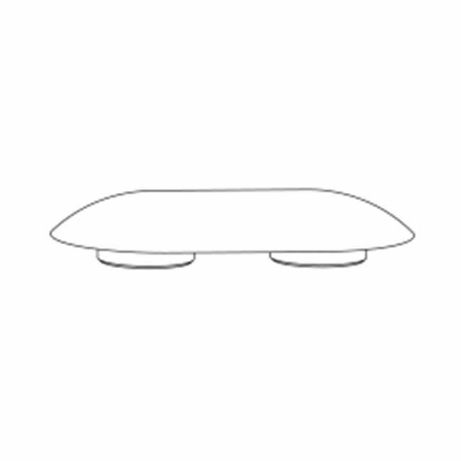 Puffer für Sitzring, oval, grau