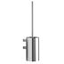 Toilet brush for wall, brushed steel