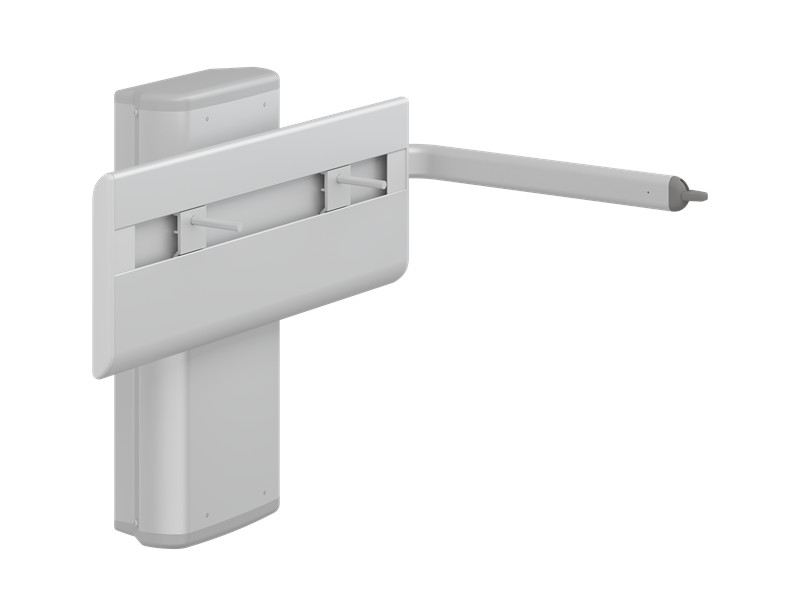 PLUS sink bracket with lever control, manually height adjustable with pneumatic cylinder