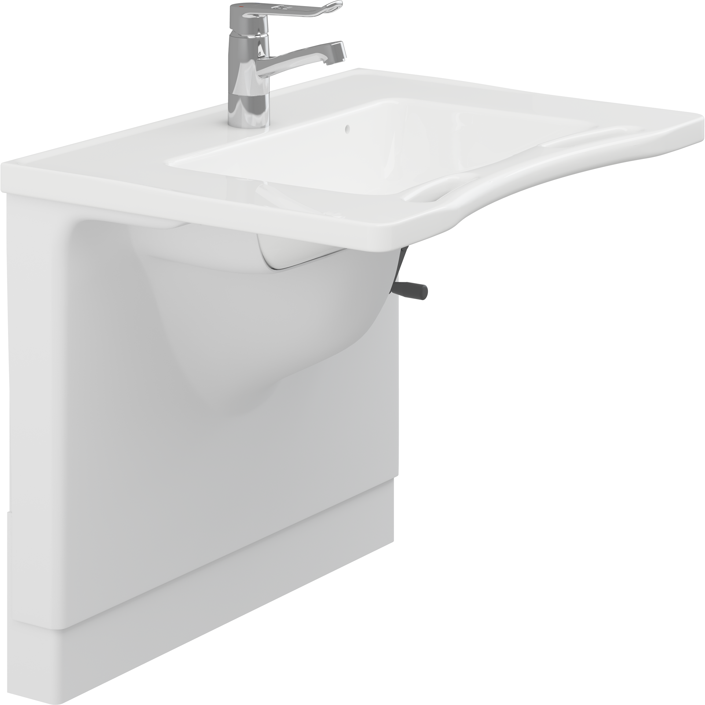 Solution with MATRIX basin unit, manually height adjustable, and MATRIX ...