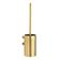 Toilet brush for wall, brushed brass