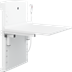Puslebord, 800 x 800 mm, elektrisk højderegulérbart, opklappeligt