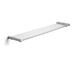 Glazen planchet 58,8 x 13,5 cm, geborsteld staal