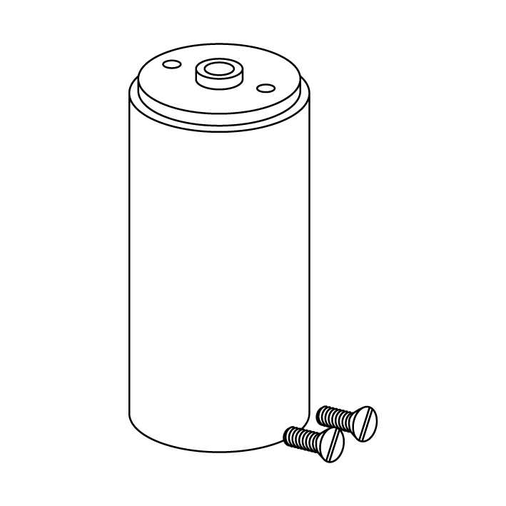 Raised buffer with screw 100 mm