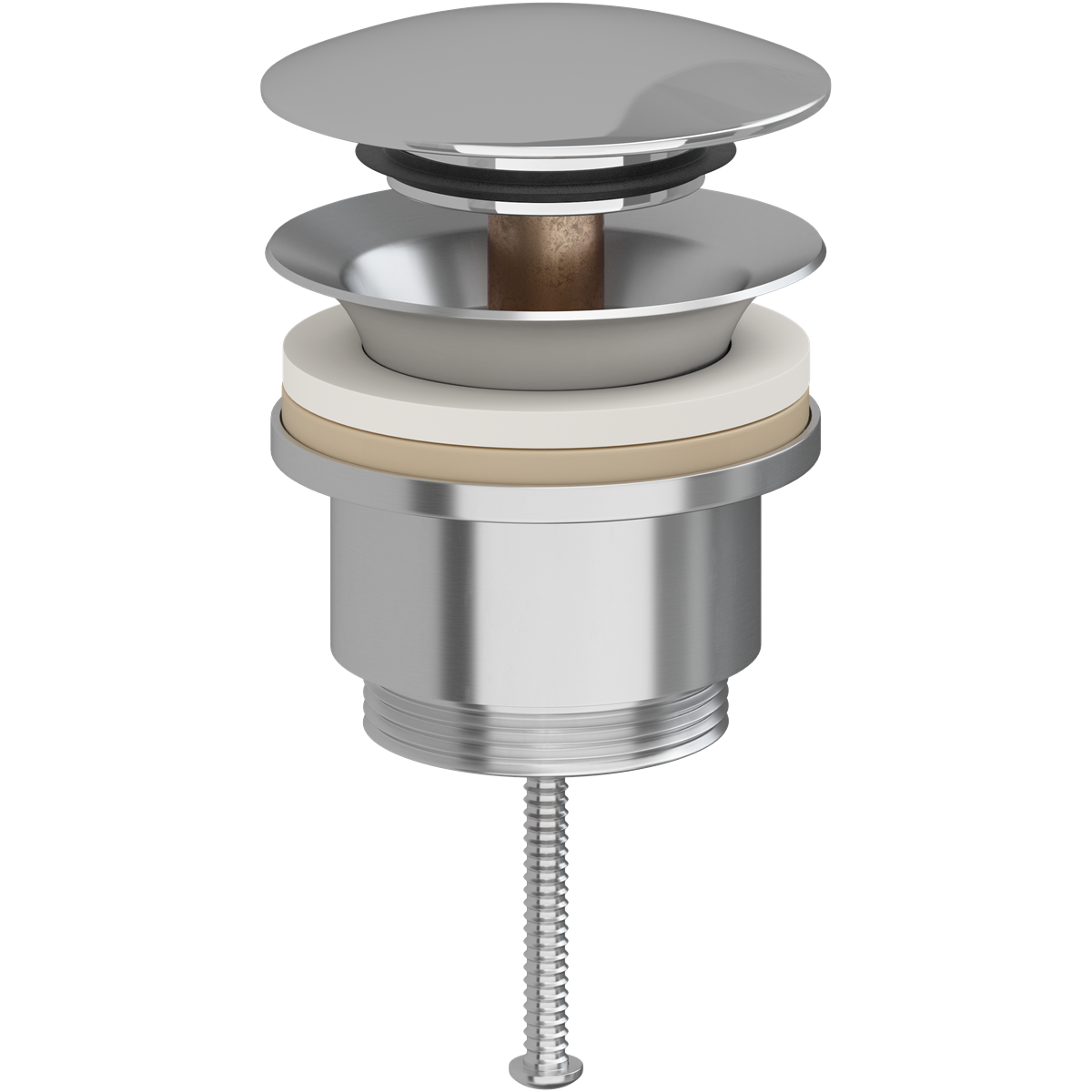 Drain fitting, popupplug Pressalit