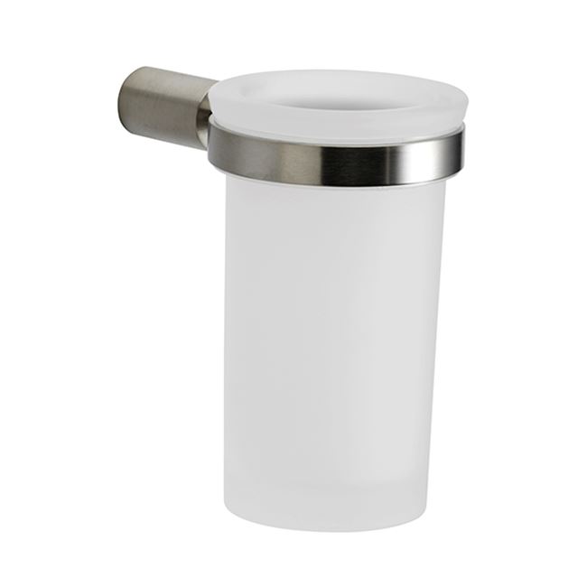 Glasholder for wall, polished steel