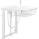 Puslebord, 800 x 900 mm, elektrisk højderegulérbart